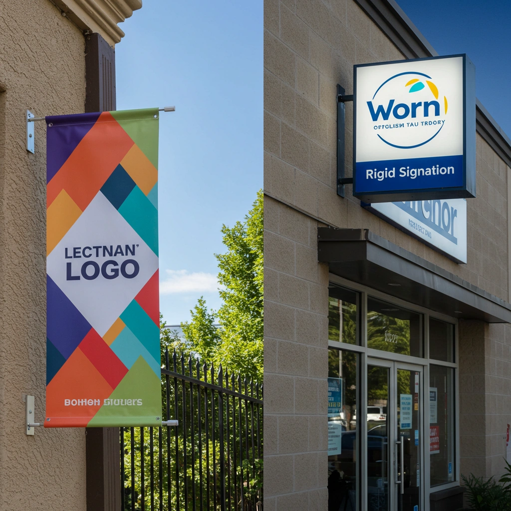 banner vs rigid signage board