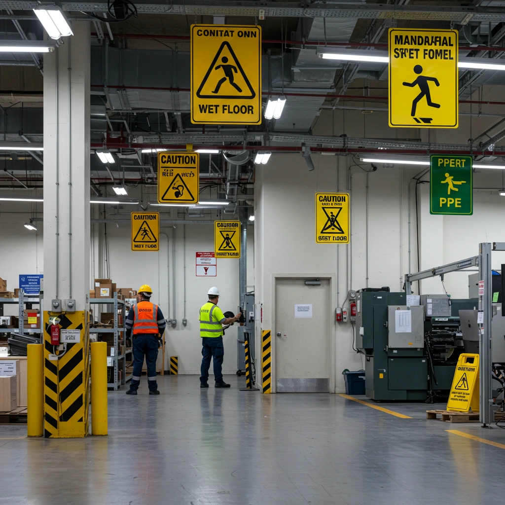 safety signs in the workplace are used for what purpose